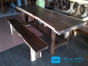 Meja Makan Kayu  Trembesi Model Bangku  Toko Meja kayu 